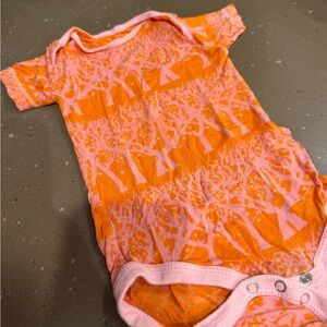 Kickee Pants Orange and Pink Bodysuit